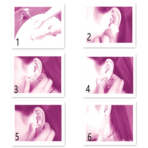 Dispositivo de perforación de uñas de oreja desechable de seguridad para piercing de oreja - Imagen 7 de 8