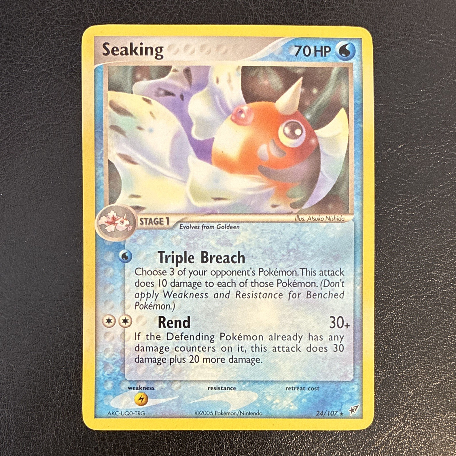 Pokemon TCG Seaking 24/107 Deoxys Rare - Near Mint