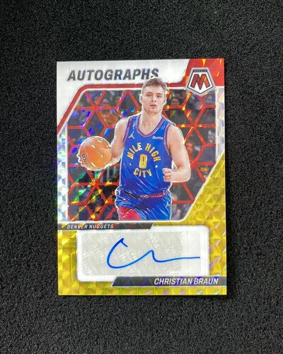 2023-24 Panini Mosaic Autographs Choice #AM-BRN Christian Braun Auto PZ09