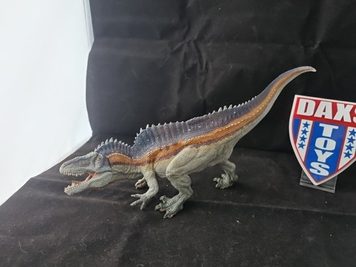 Papo grande dinosauro acrocanthosaurus 55062 figura 10,5" mascella mobile raro - Foto 2 di 6