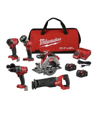 Milwaukee 3697-25 M18 FUEL 18V 5 Tool Cordless Brushless Li-Ion Combo Kit - $979