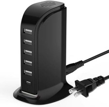 USB Charging Station for Multiple Devices, Multiport Charger Tower, USB-C Port S