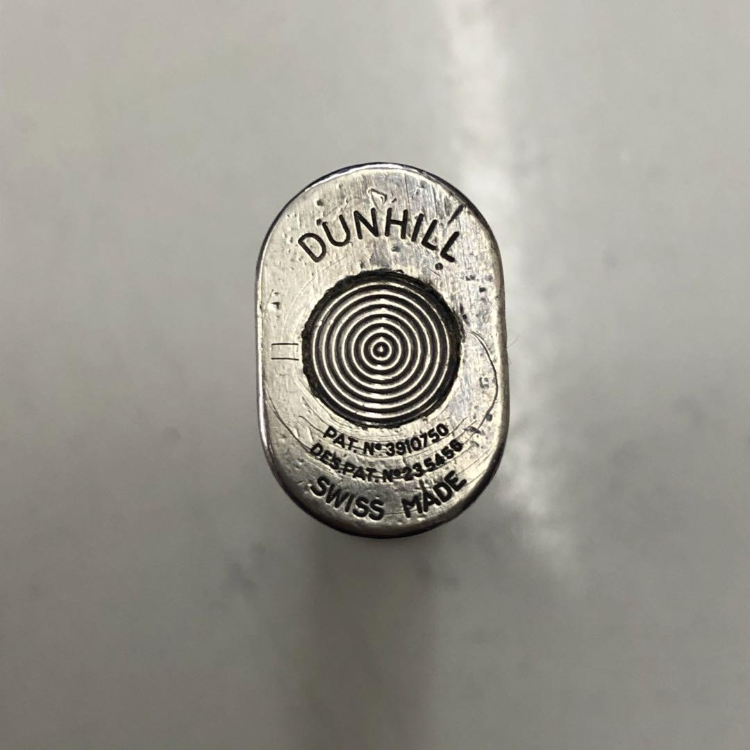 Dunhill Slim Lighter, Vertical Line Pattern, Silver, Stone