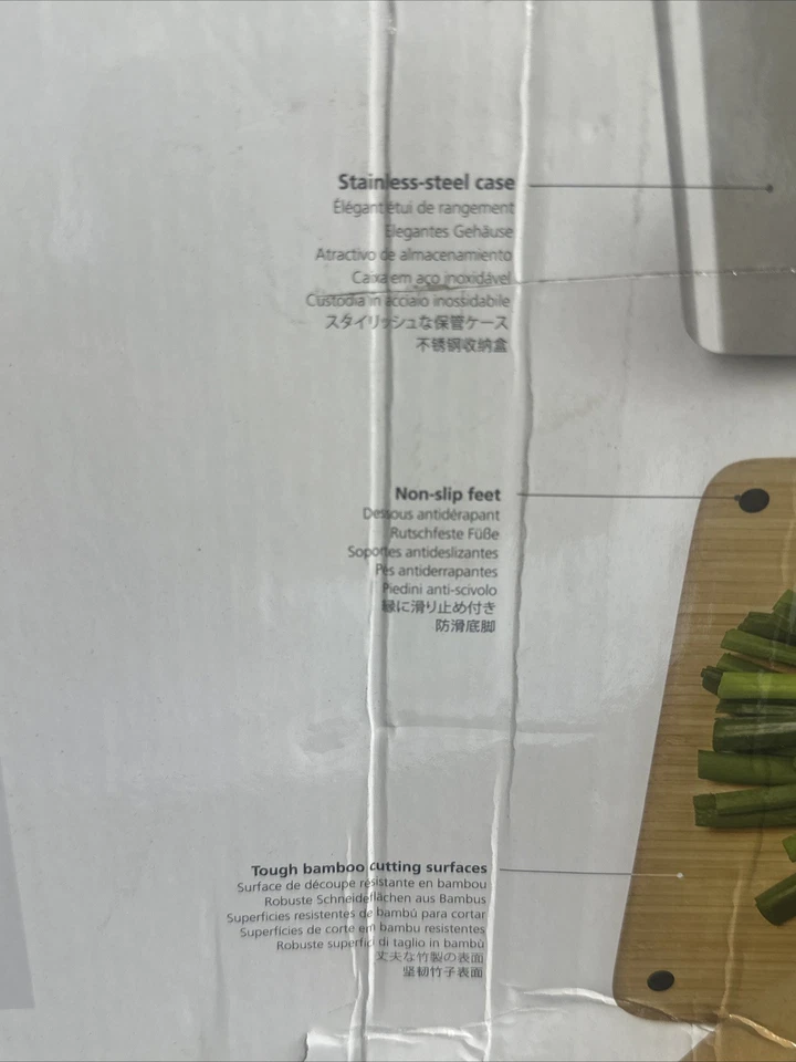 Joseph Joseph Folio Juego de 3 tablas de cortar de acero inoxidable y bambú |5880 Foto 4 de 4