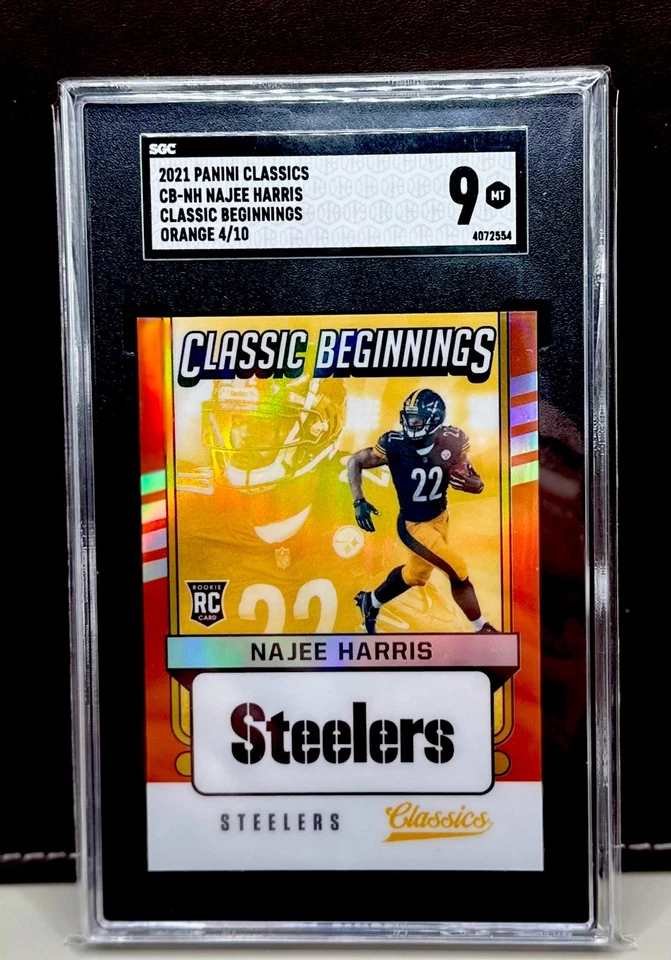 2021 Panini Classics Najee Harris Orange Prizm RC /10 SGC 9 Mint POP 1 - Image 3 of 4