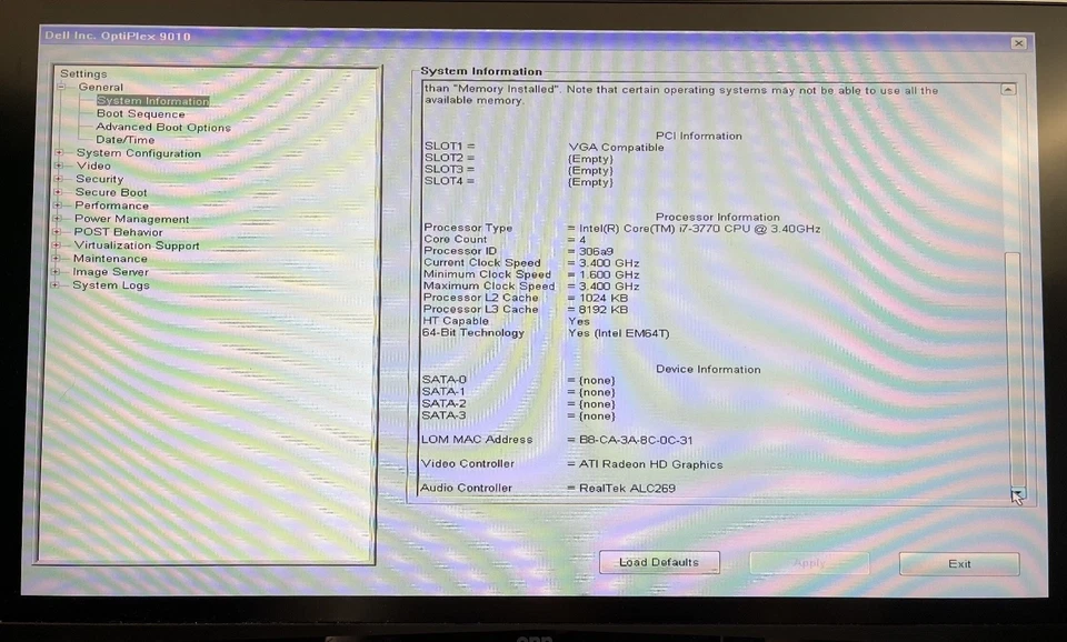 Dell OptiPlex 9010  Intel Core i7-3770 8GB 3.4Ghz - Image 4 of 4