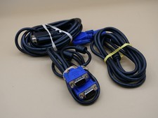 LOT OF 3 VGA TO VGA 15 PIN RGB VGA CABLE CORD Male to Male