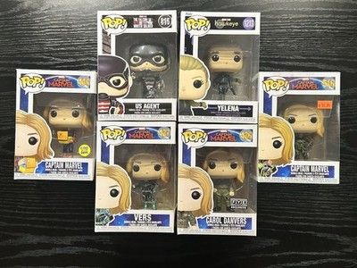 Funko Pop! Vinyl Figures Lot Carol Danvers Captain Marvel US Agent Yelena Bolova