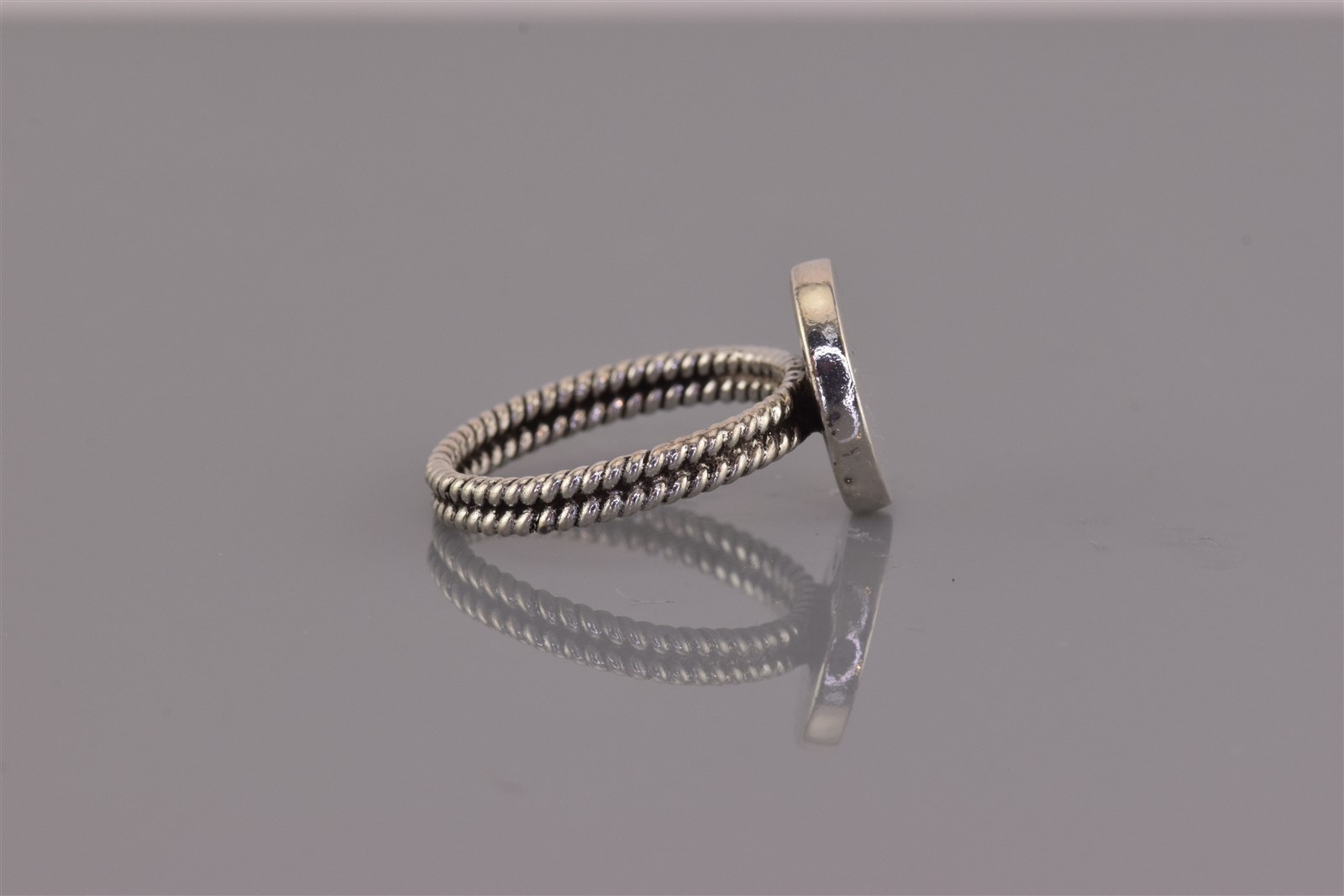 Sterling Silver 13mm Solid Engravable Oval Double… - image 3