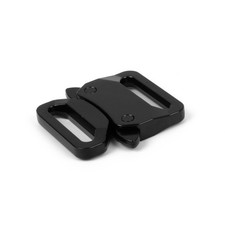 1 inch Black Tactical Buckle Non Adjustable Side Release Belt Buckles, 10 Pack