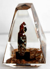 Vintage Hand Carved Painted Horned Owl Lucite/acrylic Unique Canada Paperweight — photo 4