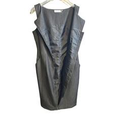 Calvin Klein Sleeveless Dark Gray Sheath Dress Size 6