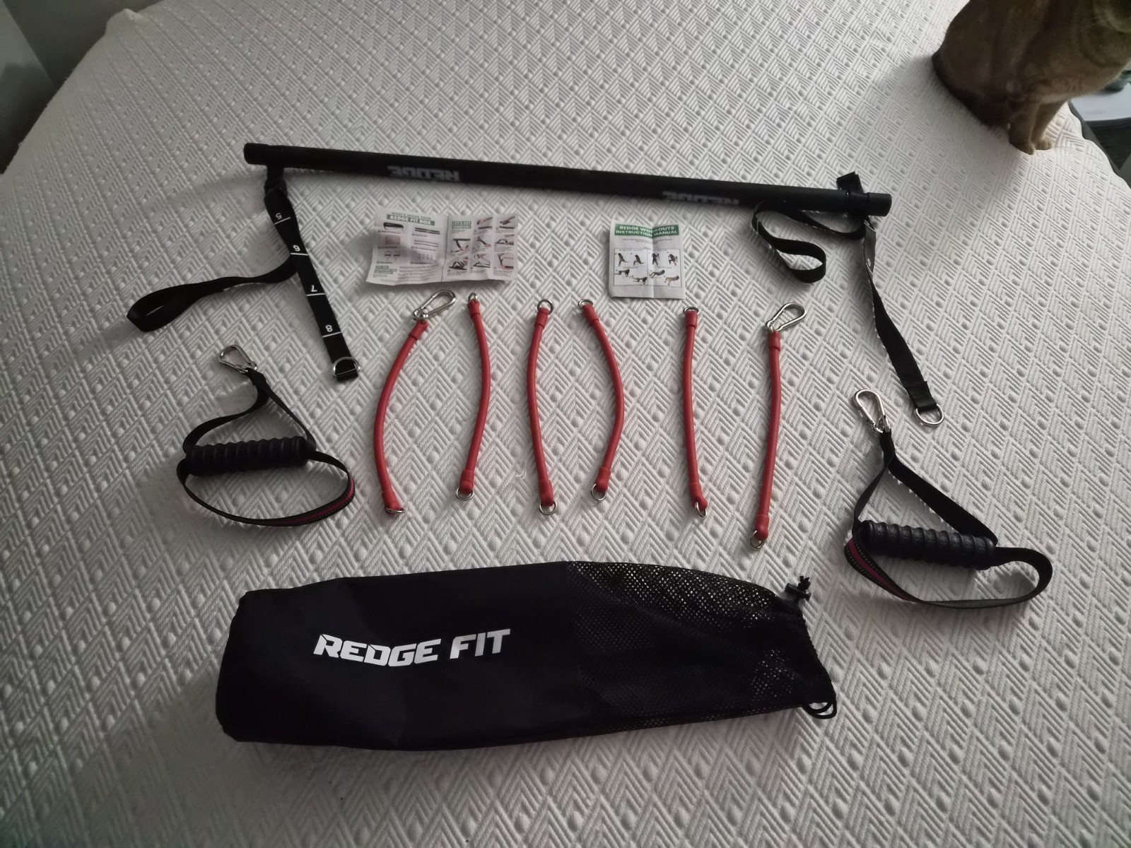 Redge Fit Portable Home Gym Set &ndash; Resistance Bands, Bar, H