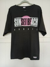 Vintage SUNSET BEACH Hawaii Single Stitch Tee Mens L Made in USA Crazy Shirts