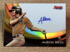 2017 Bowman's Best GOLD REFRACTOR PROSPECT ROOKIE AUTO Austin Beck 19/50