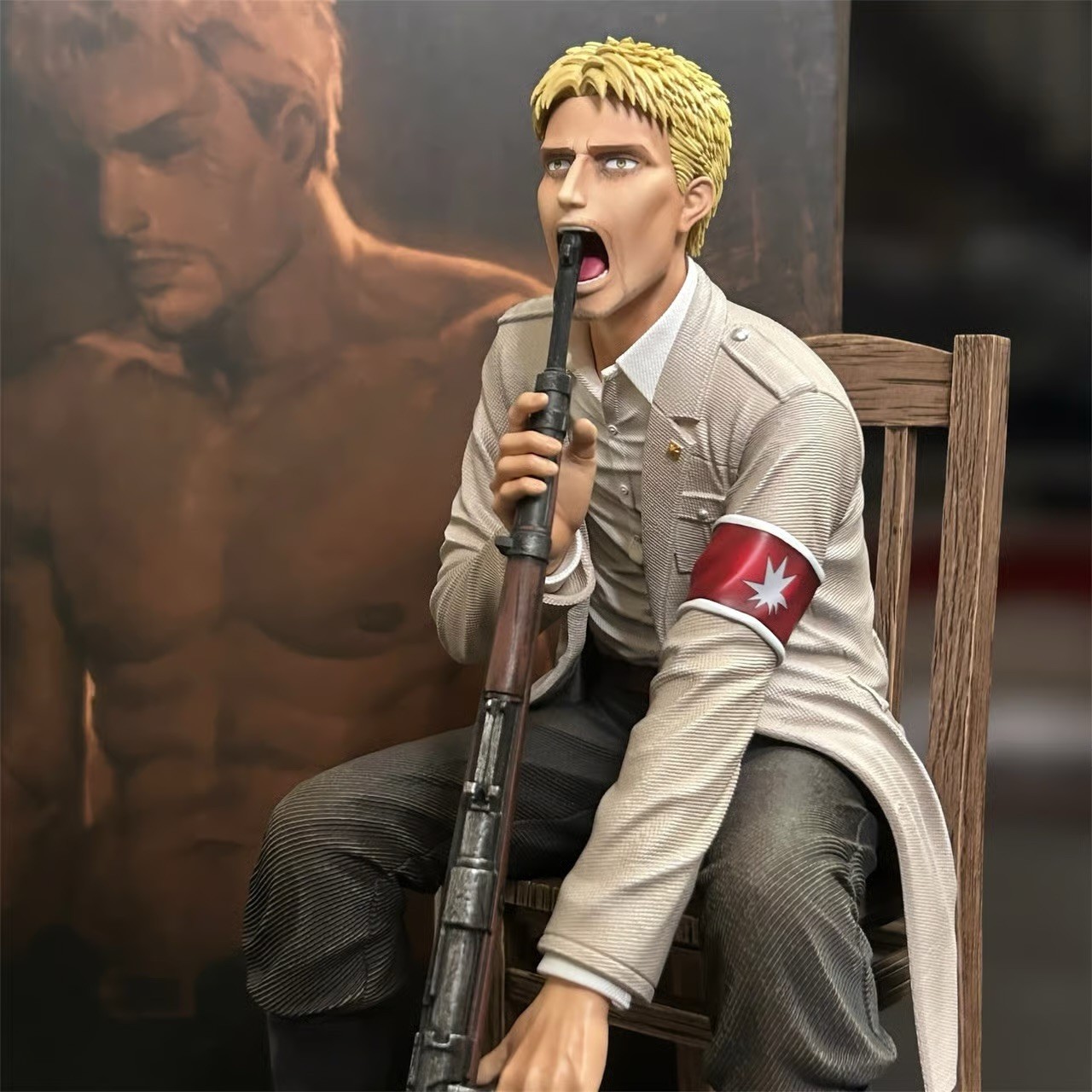 AOT Attack on Titan Model Power Studio Reiner Braun Resin Figure Statue