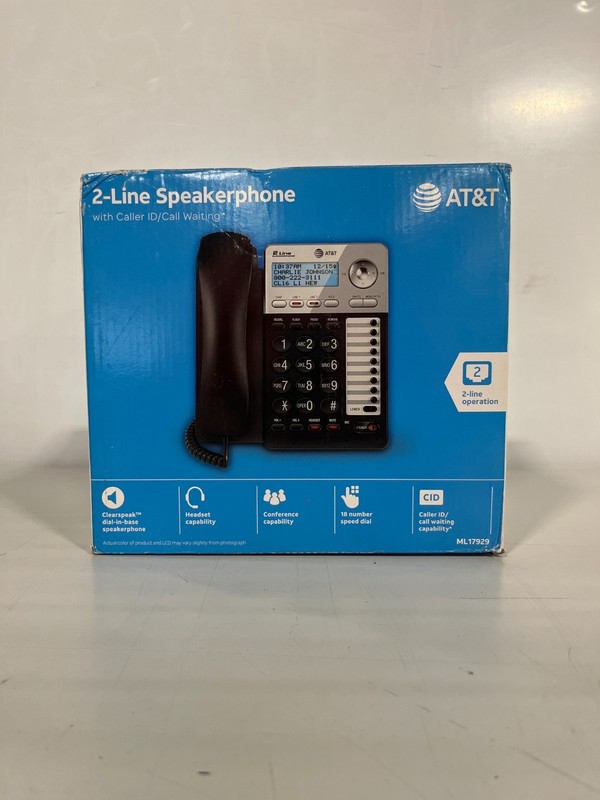 AT&T Corded Telephone with Caller ID - Silver/Black (AT ML17929)-NEW SEALED