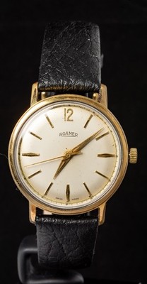 Roamer Cream Dial Gold-Plated Men's Automatic Vintage Swiss Watch -- Working