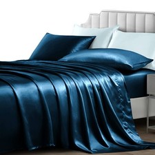 NSGZ 3 Pieces Satin Sheets Twin XL, Silky Satin Sheet Sets with 1 Fitted Sheet,