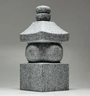 Zen Gray Stone Gorinto Mini Granite Japanese Garden Ornament Statue
