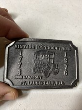 1976 Vintage Auto "1900 Gadabout" Car Ft Lauderdale FL Anniversary Belt Buckle