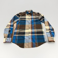 Penguin by Munsingwear Blue Plaid Heritage Slim Fit Long Sleeve Shirt Size S