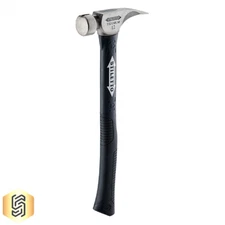 Stiletto TI12SC-F 12oz Titanium Hammer Smooth Face Curved Fiberglass Handle