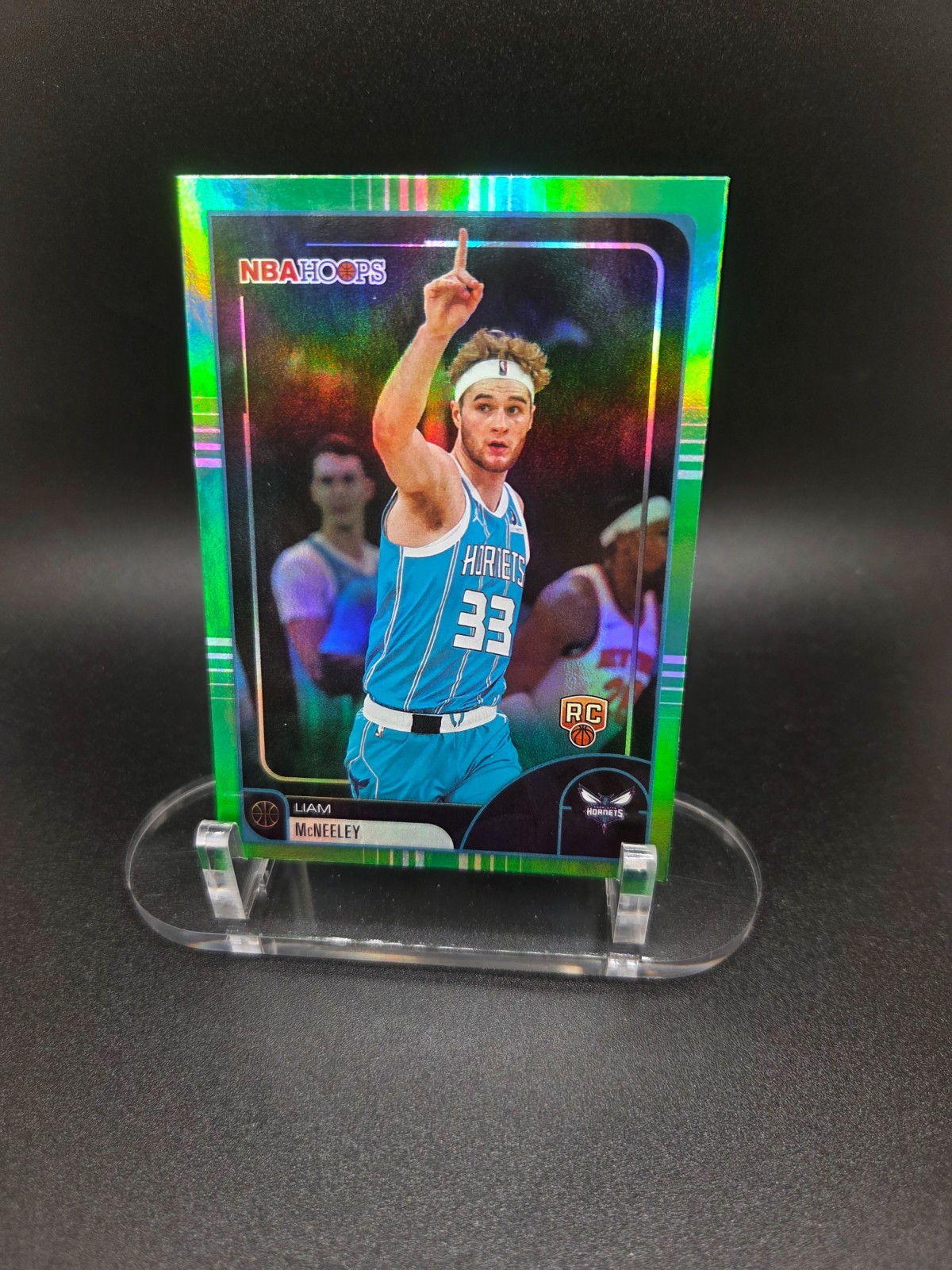 2025-26 Topps NBA Hoops Liam McNeeley RC Green Hoops #232 Hornets