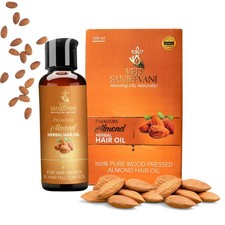 Ved Sanjeevani Huile Capillaire Aux Amandes Bio Pour Tous Types De Cheveux 100ml