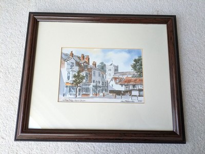 Waltham Abbey  Painting Picture Print  Market Square Martin Goode