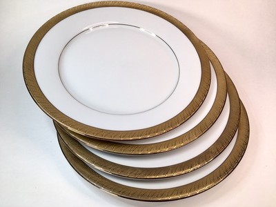 Four Centurion Collection 9414 Pure Gold  10.5''W Dinner Plate Made In Sri Lanka
