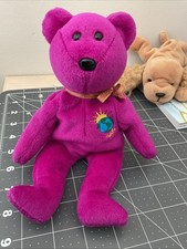 Ty Beanie Babies Millennium Bear Plush Toy - Purple