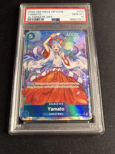 2025 One Piece OP13-54 Yamato Alt Art PSA 10