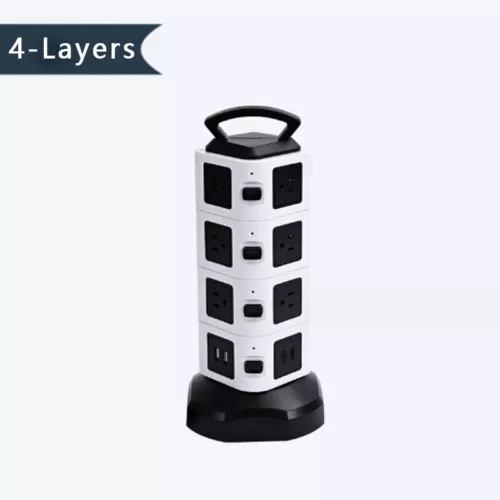Vertikale Überspannungsschutz Steckdosenleiste Turm USB Ports Steckdose 6 Fuß Verlängerungskabel - Bild 9 von 12