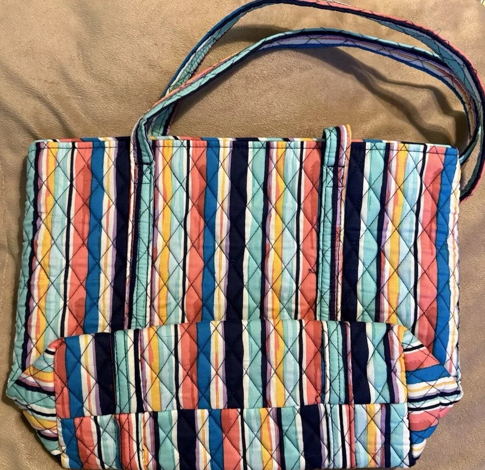 Bolso Vera Bradley Pequeño Vera a Rayas Cabana Nuevo con Etiquetas Foto 4 de 4