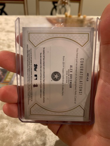 Alex Bregman 2019 Definitive Baseball Jumbo Game Used Jersey Relic Auto 16/50 - Picture 2 of 2