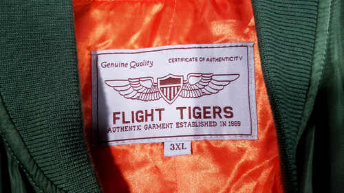 Flight Tigers Jacket P-98 Warhawk Green Bomber Souvenir Replica WWII Style 3XL - Picture 5 of 19