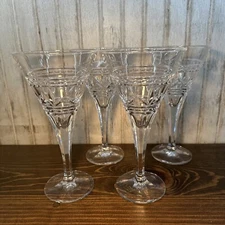 Royal Limited 24% Lead Crystal Water Goblet (s) Glass RLZ7 Czech 10-oz Lot of 4