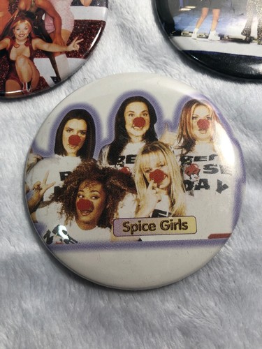 Spice Girls 2.5” Button Pin Set Pop Star Band Lot Group - Picture 2 of 9