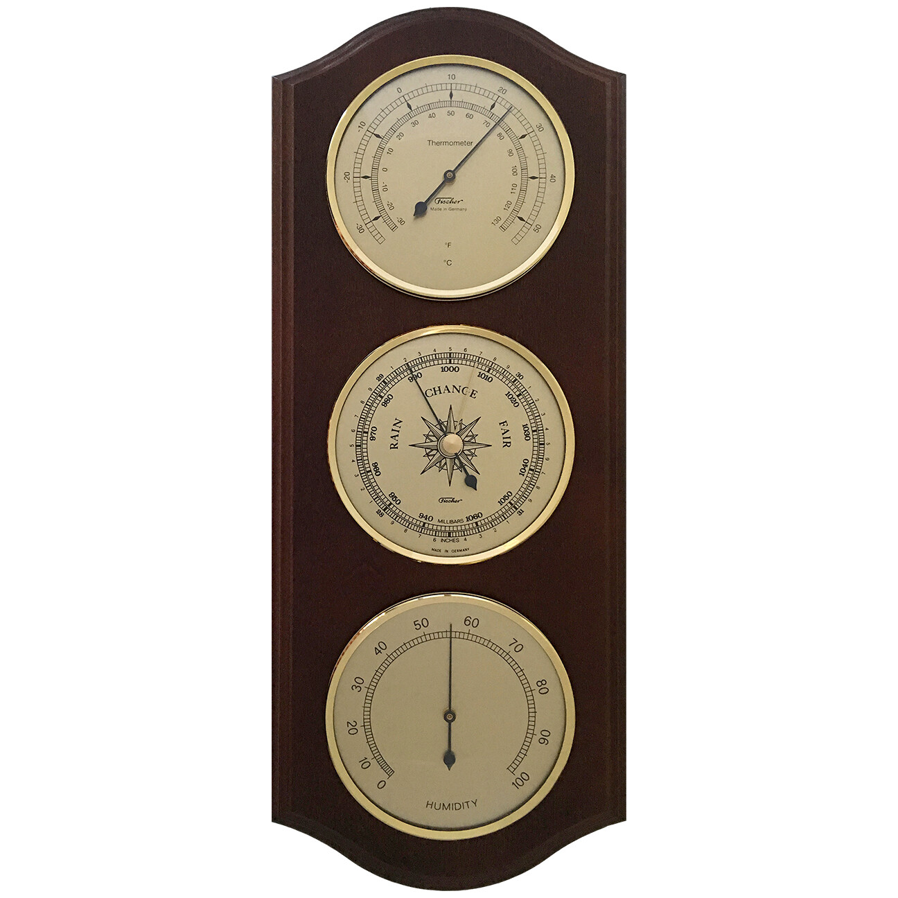15" Barometer Thermo-&hygrometer #9178 - Made In Germany