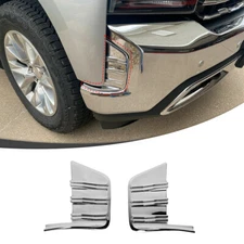 Front Fog Light Cover Trim Accessories For Chevy Silverado 1500 2019-2022 Chrome