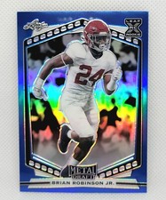 2022 Leaf Metal Draft Brian Robinson Jr Blue Mojo XRC Rookie RC #B-BRJ