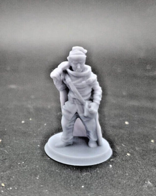 ''Half-Orc Traveller'' Every Folk  EC3D resin miniature fantasy D&D Frostgrave NPC