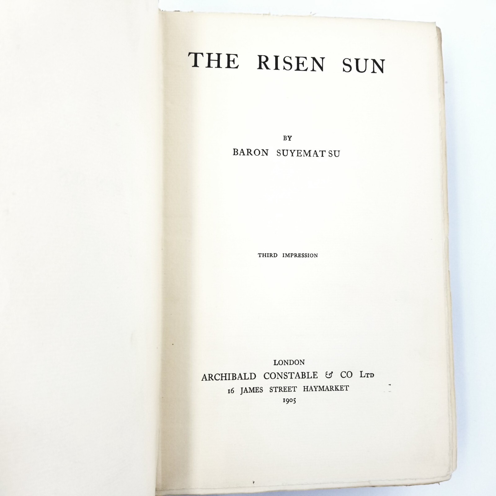 The Risen Sun by Baron Suyematsu 1905 First Edition Third Impression