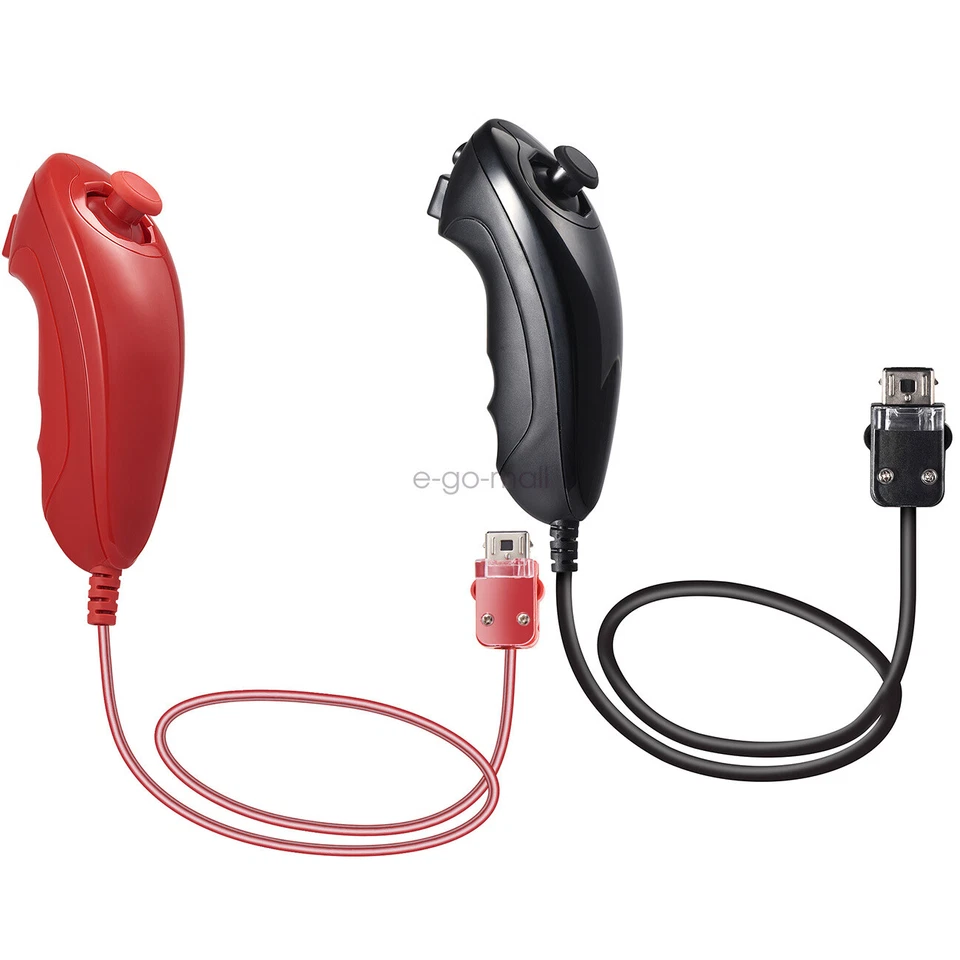 2 Pack Wii Nunchuck of Black Nintendo nunchucks for Nintendo Wii or Wii U Remote - Image 4 of 4