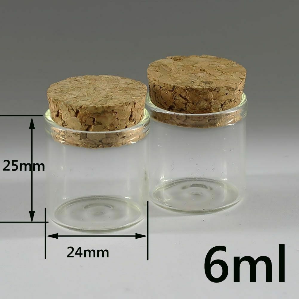 22 mm/24 mm/30 mm niedliche Klarglasflaschen mit Korken, leere Gewürzflaschen - Bild 9 von 9