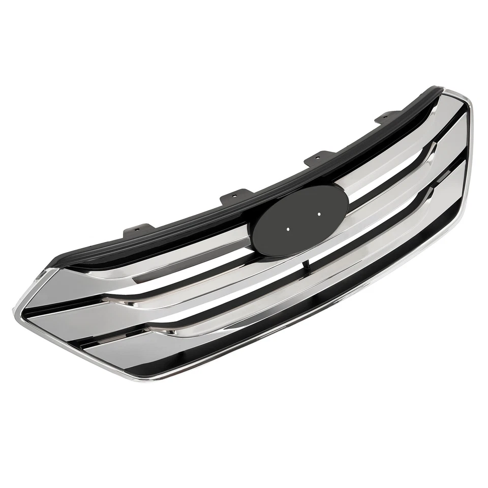 Parrilla superior delantera de repuesto cromada para Hyundai Santa Fe Sport 2013-2016 Foto 4 de 4