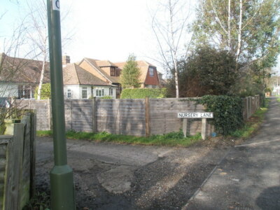 Photo 6x4 Nursery Lane, Fishbourne Taken just as my train could be seen o c2008