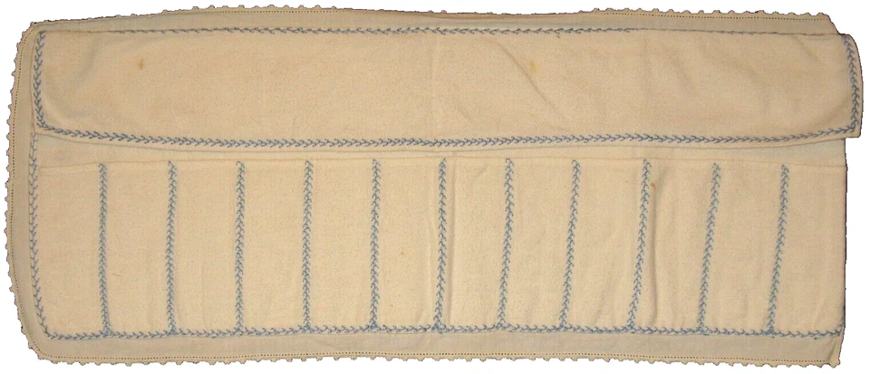VtG Hand-Made Linen/Felt Embroidery Anti-Tarnish Bag Roll Silver Forks 12/Slot - Изображение 4 из 4