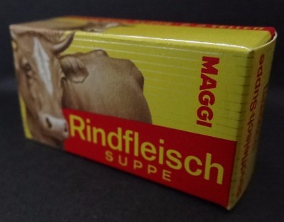MAGGI Rindfleischsuppe Nostalgie Verpackung Puppenstube Kaufmannsladen Miniatur 